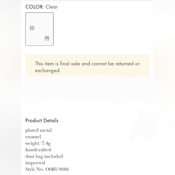 New Kate Spade Gumdrop Sparkly Stud Earrings Golden Clear - Picture 7 of 10